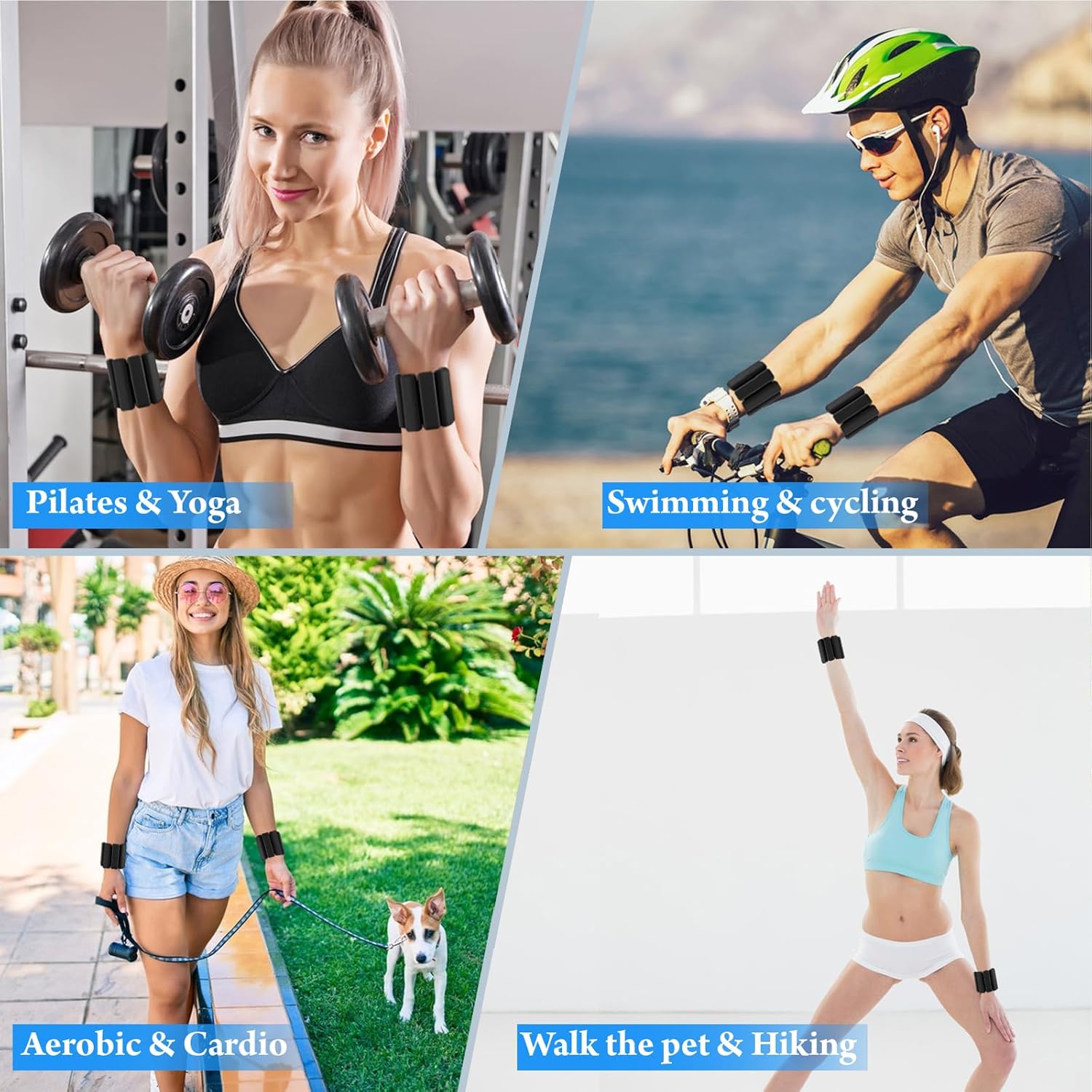 Wrist Weights for Women Set Of 2(1Lb Each),Adjustable Silicone Ankle And Wrist Weights for Women,Comfortable Fit, Strength Training Arm Weights for Walking,Yoga,Pilate,Dance,Gym,Workout,Running - Image 5