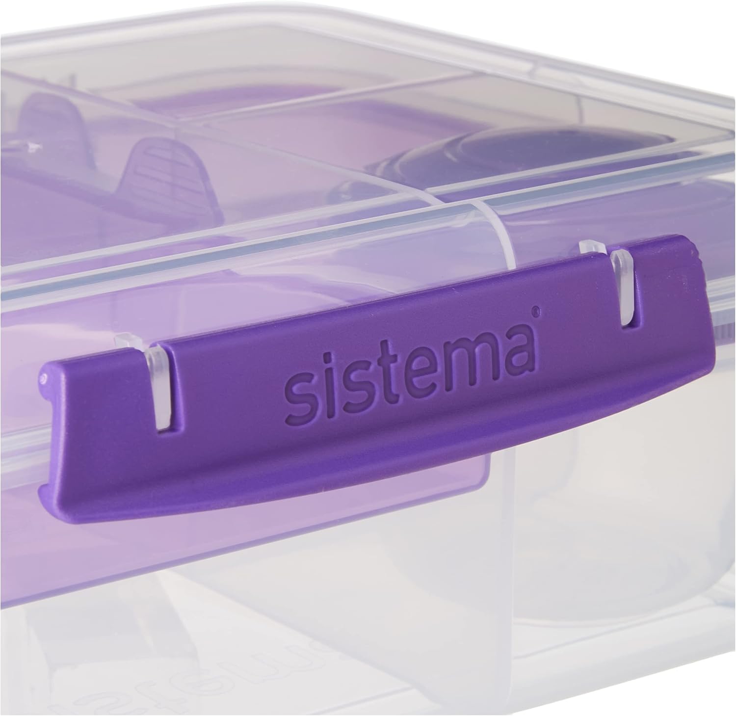 Sistema Bento Box Adult Lunch Box with 2 Compartments, Sandwhich,Salad Dressing Container,Dishwasher Safe,Color May Vary - Image 3