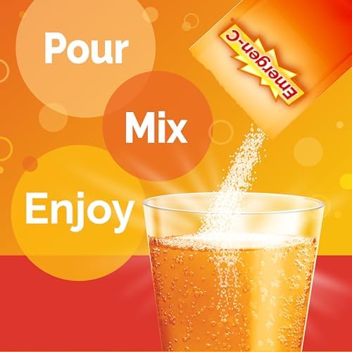 Emergen-C 1000mg Vitamin C Powder for Daily Immune Support Caffeine Free Vitamin C Supplements with Zinc and Manganese, B Vitamins and Electrolytes, Super Orange Flavor - 30 Count - Image 4