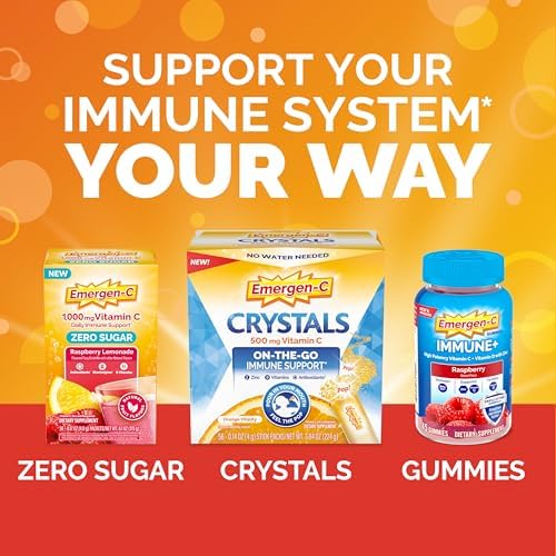 Emergen-C 1000mg Vitamin C Powder for Daily Immune Support Caffeine Free Vitamin C Supplements with Zinc and Manganese, B Vitamins and Electrolytes, Super Orange Flavor - 30 Count - Image 5