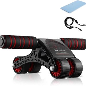 ANCHEER Ab Roller Kit – Perfect Home Gym Equipment for Men and Women Core Workout Essential Abdominal Exercise Tool Ab Roller Wheel Exercise Equipment