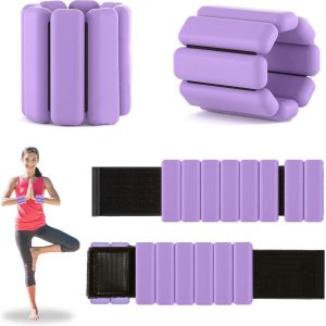Adjustable Wrist & Ankle Weights for Women and Men, Workout Weights Set of 2 (1Lb Each), Wearable Bracelets for Exercise, Yoga, Walking, Running, Dance, Pilates, Cardio, Aerobics, Home Gym