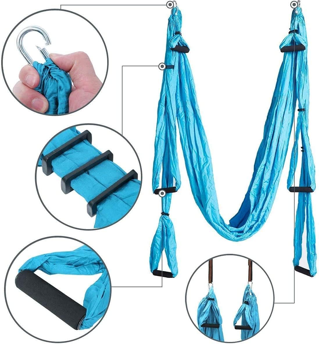 Aerial Yoga Swing Set Yoga Hammock Trapeze Sling Inversion Tool for Indoor Home Fitness - Image 2