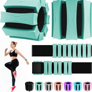 Ankle Weights for Women Men, Adjustable Wrist Weighted Bracelet for Home Gym Workout, Walking, Running, Travel, Pilate, Yoga, Exercise,Barre,Strength Training. Set of 2 (1Lb Each)