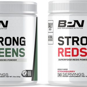 BARE PERFORMANCE NUTRITION BPN Strong Greens (Lemon) & Reds (Strawberry) Superfood Bundle