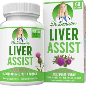 Best Liver Supplements with Milk Thistle – Organic Liver Cleanse Detox & Cleanse – Liver Support for Men and Women – Liver Detox Cleanse Repair – 120 Capsules by Dr. Danielle
