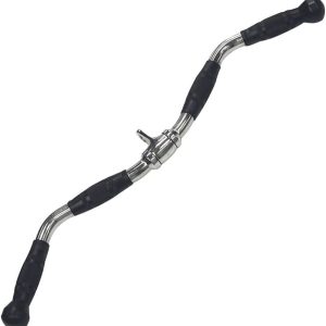 Body-Solid Home Gym Tools LAT Pulldown Revolving Curl Bar Attachment for Pulley Cable Machine – Lat Pull Down Curling Bar Accessories for Fitness, Strength Workout Equipment, Muscle Building