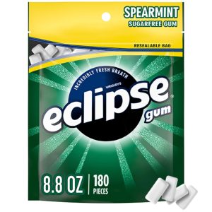 ECLIPSE Spearmint Sugar Free Chewing Gum, Bulk Pack, 180 Piece Bag