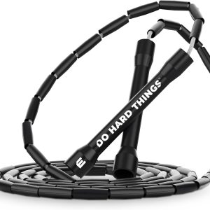 Elite Jumps Beaded Jump Rope | Adjustable Jump Ropes for Fitness w/Unbreakable Handles and Shatterproof Beads | Crossover Jump Rope, Perfect Addition to Your Exercise Equipment | Segmented Jump Rope