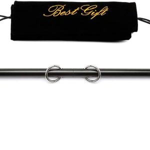Expandable Spreader Bar with 2 Brown Adjustable Straps Indoor Sport Fitness Equipment for Home Gyms Training Tool (Black+Blue Kit)