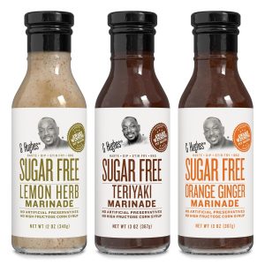 G Hughes Sugar Free, Assorted Marinades – Gluten Free, Sugar Free Sauces and Marinades Gift Sets, Marinades for Meats, (1) Lemon Herb 12oz bottle (1) Teriyaki 13oz bottle & (1) Orange Ginger 13oz