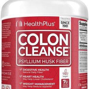 Health Plus Colon Cleanse Digestive Support | All Natural Daily Fiber for Toxin Elimination To Reduce Bloating | Supports Heart Health | 48 Ounces, 194 Servings
