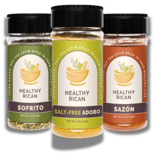 Healthy Rican Salt-Free Adobo, Sazon, Sofrito Seasoning Mix Bundle – Non-GMO, No MSG, No Preservatives, Gluten-Free, Keto, Whole30, Diabetic Friendly Variety Bundle (3 pack)