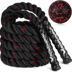 Jump Rope, 3lb 4lb 5lb Weighted Jump Rope for Fitness, 9.8ft Heavy Exercise Jumping Ropes, Adult Skipping Rope for Men Women Improve Strength,Building Muscle,Boxing,Home Workout Equipment,Gym Gift