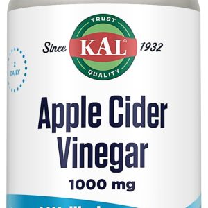 KAL Apple Cider Vinegar Capsules, 500 mg, 120 Count