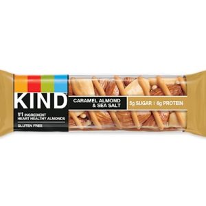 KIND Healthy Snack Bar, Caramel Almond & Sea Salt, 5g Sugar | 6g Protein, Gluten Free Bars, 1.4 OZ, (72 Bars)