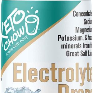 Keto Chow | Electrolyte Hydration Drops | Keto Diets & Intermittent Fasting | Immune Support | Gluten & Sugar Free | Paleo | Sodium, Magnesium, Potassium & Trace Minerals | Unflavored | 8.3 fl oz