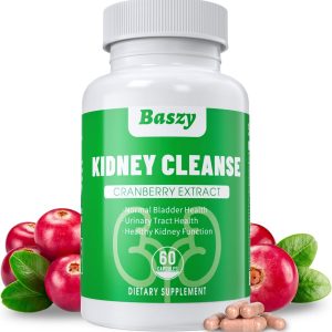 Kidney Cleanse Detox & Repair | Extra Strength 50:1 Cranberry Extract | 22-in-1 Kidney Health Supplement | Kidney Support Formula for Kidney Restore | Kidney Detox and Bladder Health
