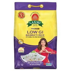 Laxmi Diabetic Friendly Basmati Rice w/Lower G.I. Index Value – 10lb