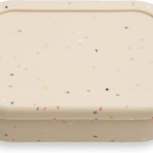 Leak Proof Bento Box Food-Grade Silicone Bento, BPA, Phthalate, Lead, & PVC Free – Bento Lunch Box for Daycare, Kids, & Adults – Leak Resistant Sets With Lids Snack Box Container (Beige)