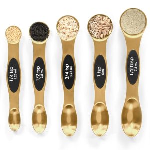 Magnetic Measuring Spoons Set Stainless Steel with Leveler, Stackable Metal Tablespoon Measure Spoon for Baking, Measuring Cups and Spoon Set Kitchen Gadgets Apartment Essentials Fits in Spice Jars