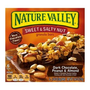 Nature Valley Sweet and Salty Nut Dark Chocolate Peanut Almond Snack Bar, 7.44 Ounce — 12 per case.