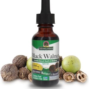 Nature’s Answer Black Walnut Green Hull Extract 1oz – Alcohol-Free, Gluten-Free, Kosher – Black Walnut, Wormwood Black Walnut Clove Parasite Cleanse – Detox & Liver Support, Digestive Cleanser