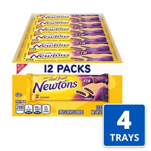 Newtons Soft & Fruit Chewy Fig Cookies, 48 Snack Packs (2 Cookies Per Pack, 4 Boxes) (Pack of 2)
