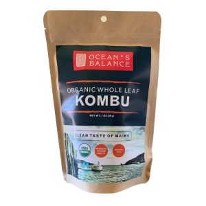 Ocean’s Balance Organic Whole Leaf Kombu – Maine Coast Vegetables for Keto, Paleo, Vegetarian & Vegan Diets – Sweet Seaweed Gluten Free Products (1oz)