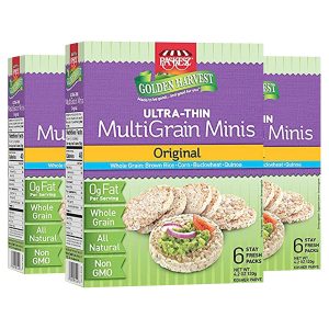 Only Kosher Candy Ultra-Thin Original Wholegrain Multigrain Rice Cake Minis with Natural Ingredients | Kosher Certified Sugar and Fat-Free Delicious Snack, Pack of 3