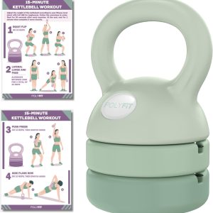 Polyfit Adjustable Kettlebell | 5 lb – 12 lb | Kettlebells Weights Set for Home Gym | Kettle Bell Sets for Women at Home