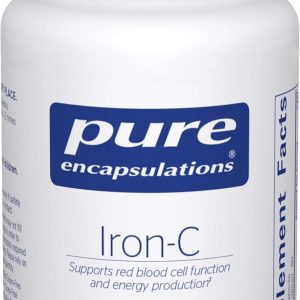 Pure Encapsulations Iron-C – 15 mg Iron – 175 mg Vitamin C – Red Blood Cell Support* – Energy Production – Highly Bioavailable Iron Pill – Gluten Free & Vegan – 60 Capsules