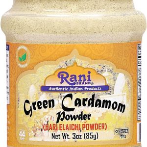Rani Green Cardamom Pods Powder, Ground with Green Husks (Hari Elachi) 3oz (85g) PET Jar ~ All Natural | Vegan | Gluten Friendly | NON-GMO | Kosher | Product of India