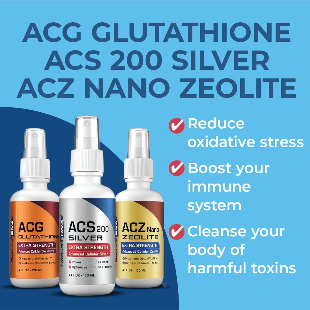 Results RNA – Ultimate Body Detox Extra Strength System – ACS 200 Silver/ACZ Nano Zeolite/ACG Glutathione are Clinically (2 oz) - Image 2