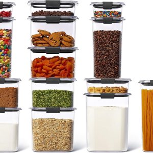 Rubbermaid Brilliance BPA Free Food Storage Containers with Lids, Airtight, for Lunch, Meal Prep, and Leftovers, Set of 14