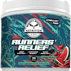 Runners’ Relief – Joint Support & Muscle Recovery Supplement – Glucosamine Chondroitin – Fasting Electrolytes – Stimulant-Free Pre/Post Workout Energy – Watermelon Cherry with Tart Cherry Extract