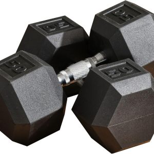 Soozier 2×12/2×15/2×40/2×45/2x50lbs Hex Dumbbell Set of 2, Rubber Weights Exercise Fitness Dumbbell with Non-Slip Handles, Anti-roll, for Women or Men Home Gym Workout