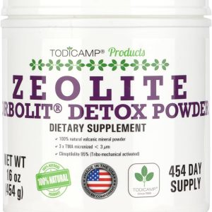 Sorbolit Zeolite Detox Powder – 1 lb Clinoptilolite Zeolite Powder Sorbolit- 1-2 µm Zeolite Clinoptilolite Powder for Cellular Detox – 454 Days Supply