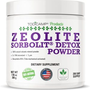 Sorbolit Zeolite Detox Powder – 7.05oz Clinoptilolite Zeolite Powder Sorbolit- 1-2 µm Zeolite Clinoptilolite Powder Supplement for Liver Detox – 200 Days Supply