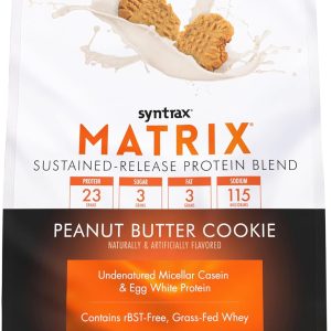 Syntrax Nutrition Matrix Protein Powder, Sustained-Release Protein Blend, Real Cookie Pieces, Peanut Butter Cookie, 2 lbs