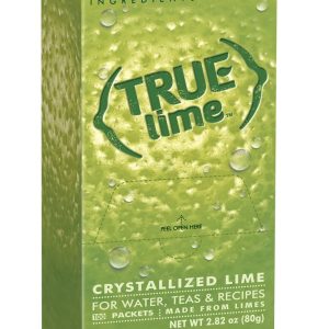 TRUE LIME Water Enhancer, Bulk Dispenser Pack (100 Packets), 0 Calorie Drink Mix Packets For Water, Sugar Free Lime Flavoring Powder Packets, Water Flavor Packets Made with Real Limes
