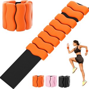 VTORY Ankle Weights for Women, Comfortable Wrist Weights, Set of 2 (1LB Each), Silicone Arm & Leg Weights for Women Men, Adjustable Ankle Weights for Workout Jogging Pilates Yoga Walking Dance