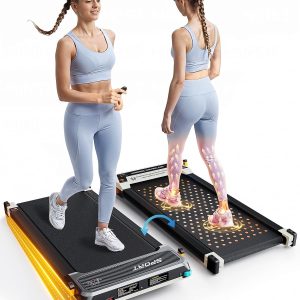 Versatile Walking Pad Treadmill with Incline – Dual-Sided Under Desk Treadmill with Foot Massage,2 in 1 Walking Treadmill for Home/Office, Portable Compact Treadmill with 330LBS Weight Capacity
