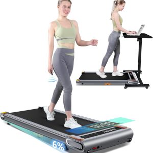 Walking Pad Treadmill, Under Desk Treadmill for Home and Office, Portable Treadmill with LED Display Remote Control, 2.5 HP Electric Treadmills 300 lbs Capacity