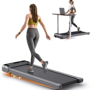 Walking Pad Treadmill with Incline – Vitalwalk Under Desk Treadmill for Home Office, Portable Treadmill with Remote Control, LED Display for Walking Jogging Running