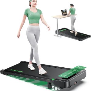 Walking Pad with Incline, Under Desk Treadmill, Portable Treadmills for Home/Office, 2.5HP Walking Jogging Running Machine 300 lbs Capacity with LED Display, Remote Control/App Control