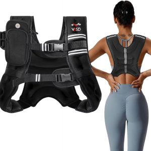 Weighted Vest, 6lb/8lb/12lb/16lb/20lb/25lb/30lb Weight Vest for Men Women Kids, Body Weight Vests Adjustable for Strength Training, Running, Walking, Workout, Jogging, Fitness