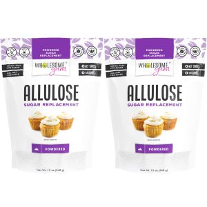 Wholesome Yum Powdered Allulose Sweetener – Natural Keto Powdered Sugar Substitute – Non GMO, Zero Carb, 0 Calorie, Sugar Free, No Aftertaste – Confectioners Sugar Replacement (12 oz, 2 Pack)