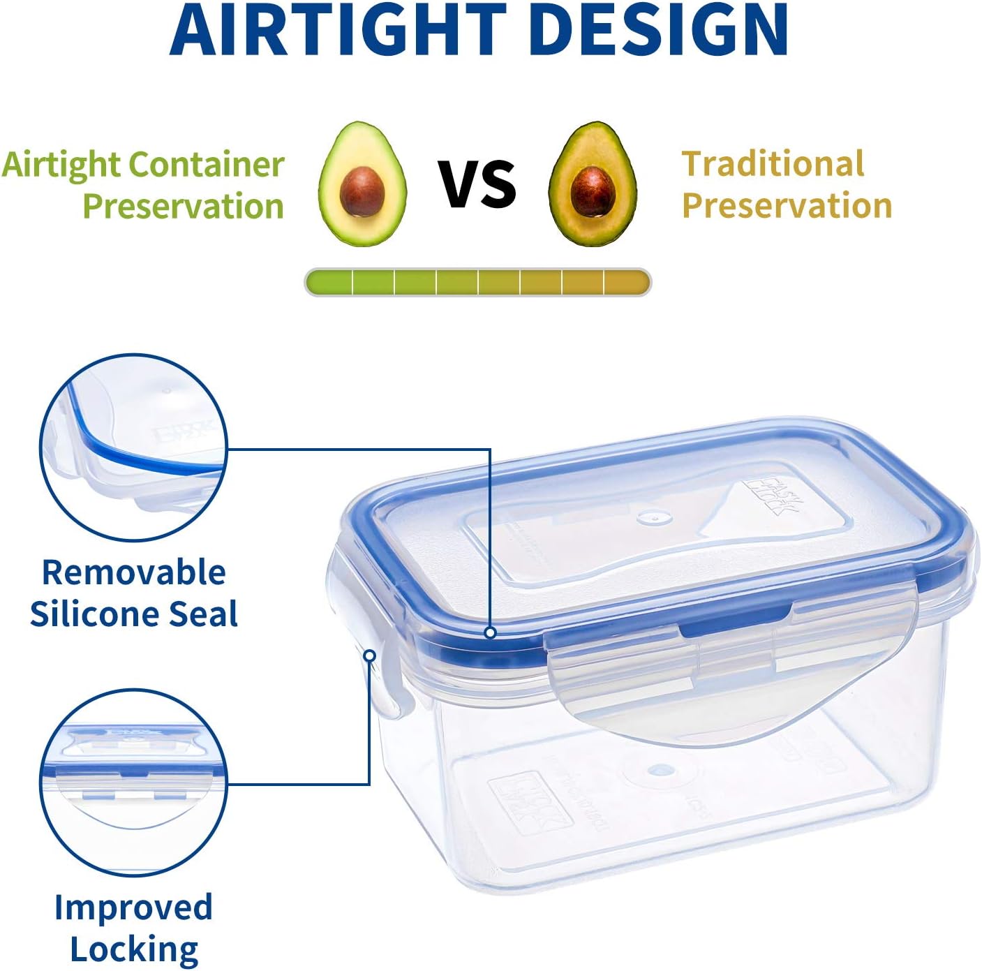 KIGI 4 PACK 6OZ Plastic Small Containers with Lid Portion Control Mini Bento Box Leaf-proof To-go Container Salad - Image 3