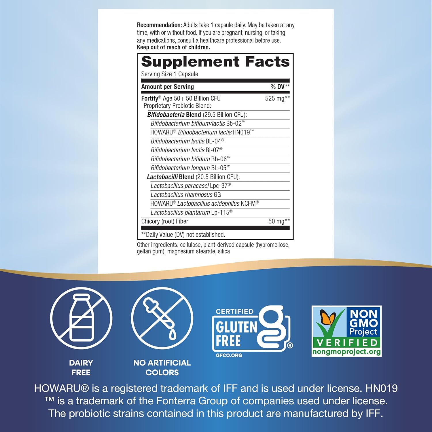 Nature's Way Fortify 50+ Daily Probiotic for Men and Women, 30 Billion Live Cultures, Colon, Digestive, and Immune Health Support* Supplement, 30 Capsules (Packaging May Vary) - Image 5